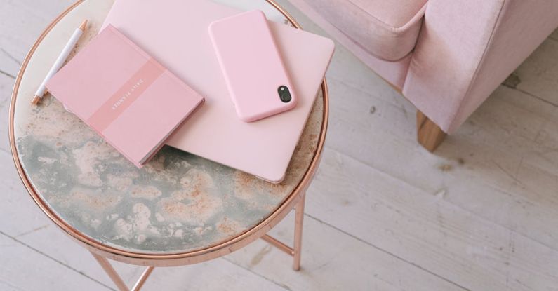 Smartphone Cases - Laptop and Iphone with Pink Cases